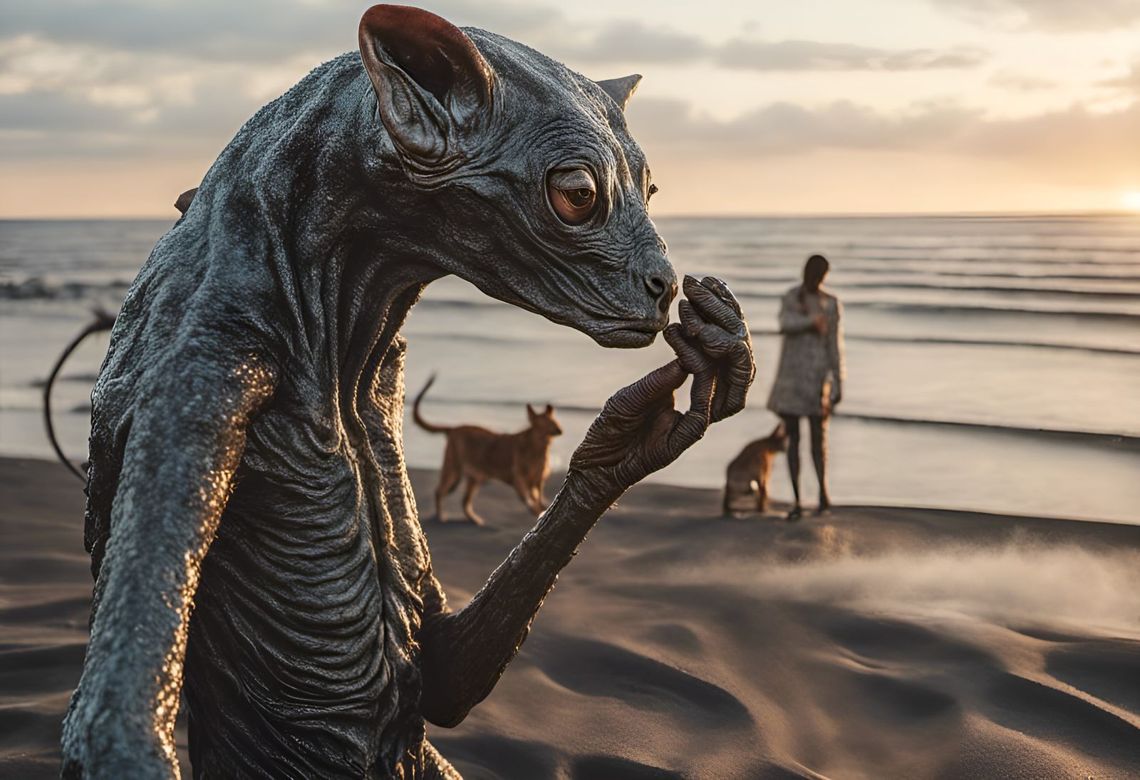 Alien People and Pets in Dreamy Light