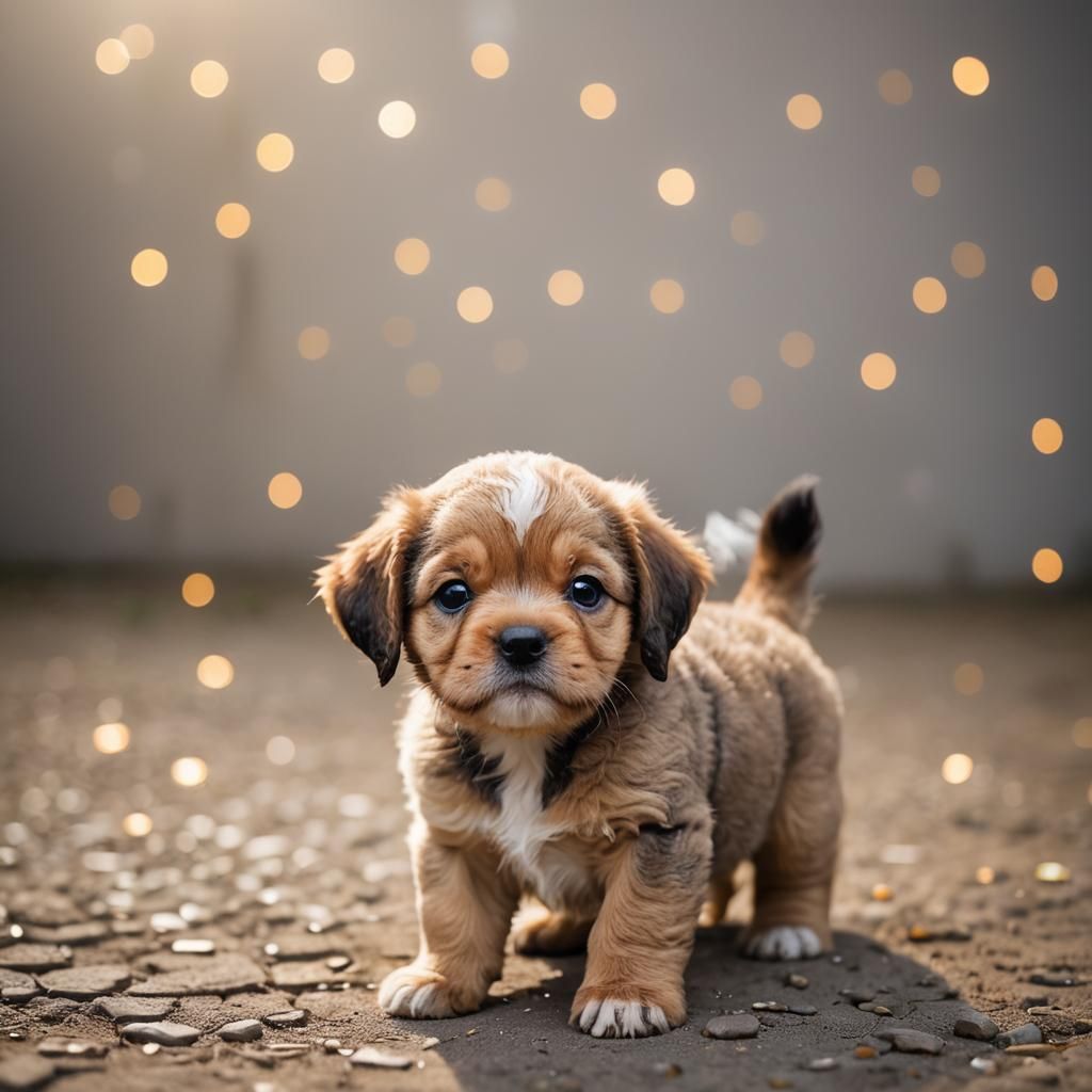 Funny Baby Dog in Professional Photography Style