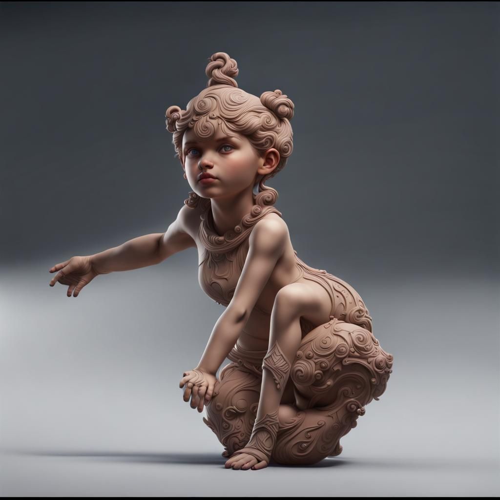 Detailed Matte Clay Art in 8K Resolution