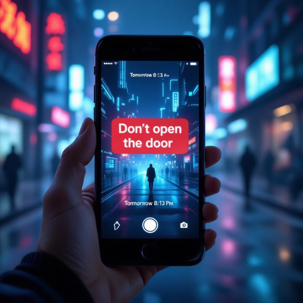 Future Message: Don't Open the Door, Cyberpunk Style