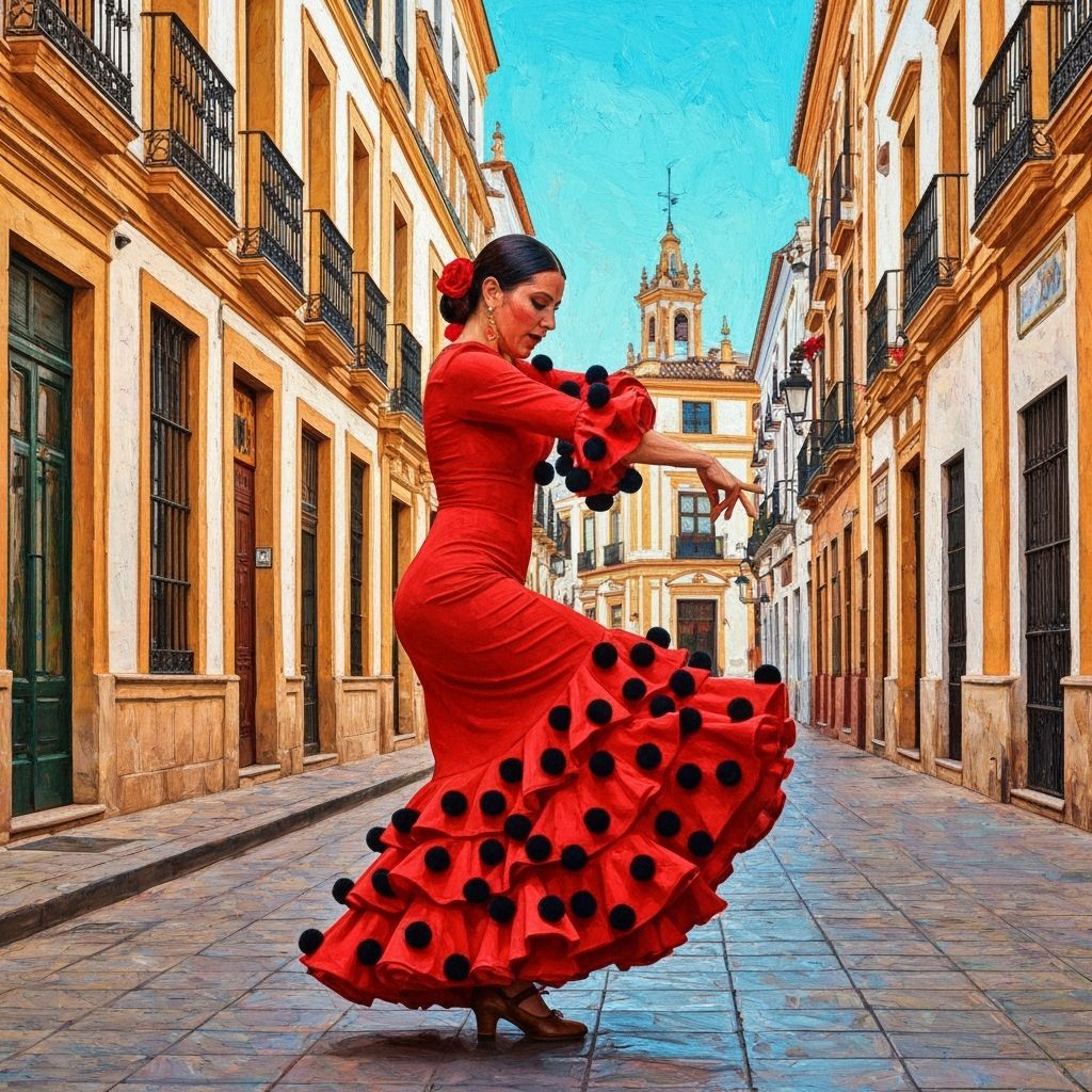 Flamenco Dancer in Seville, Surrealist Style