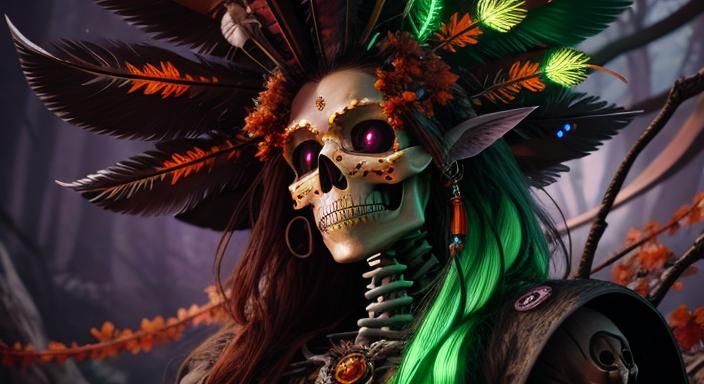 Retro Cyberpunk Space Pilot in Chrome