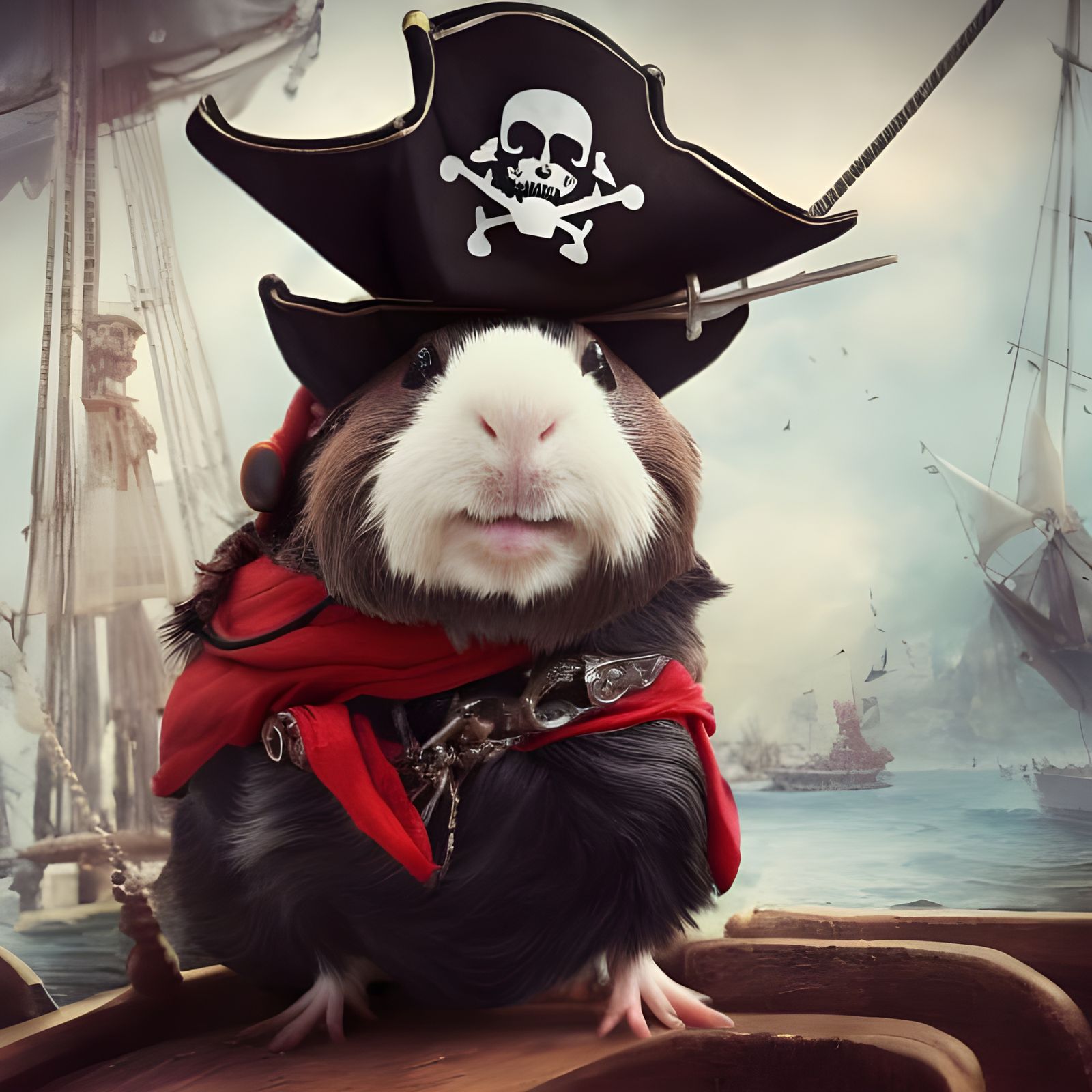 Guinea Pig Pirate on the High Seas