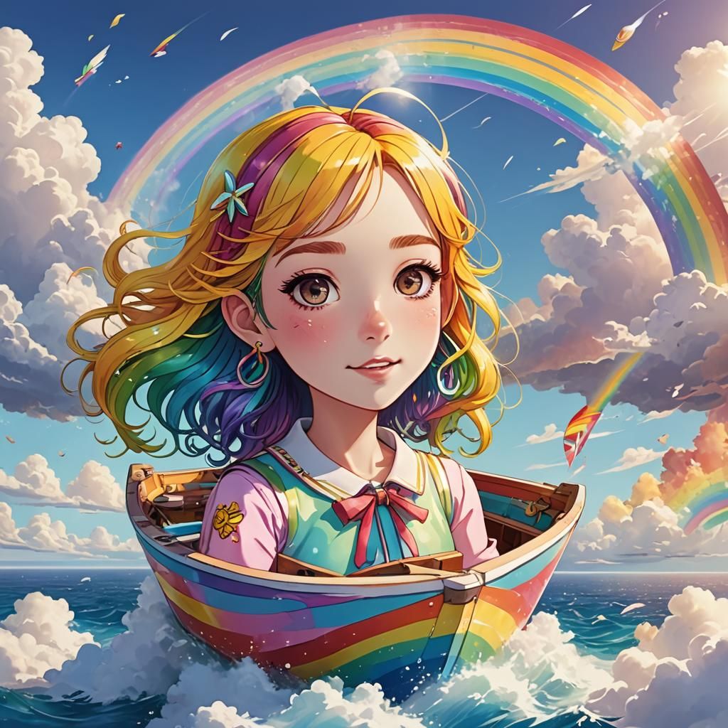 rainbow boat
