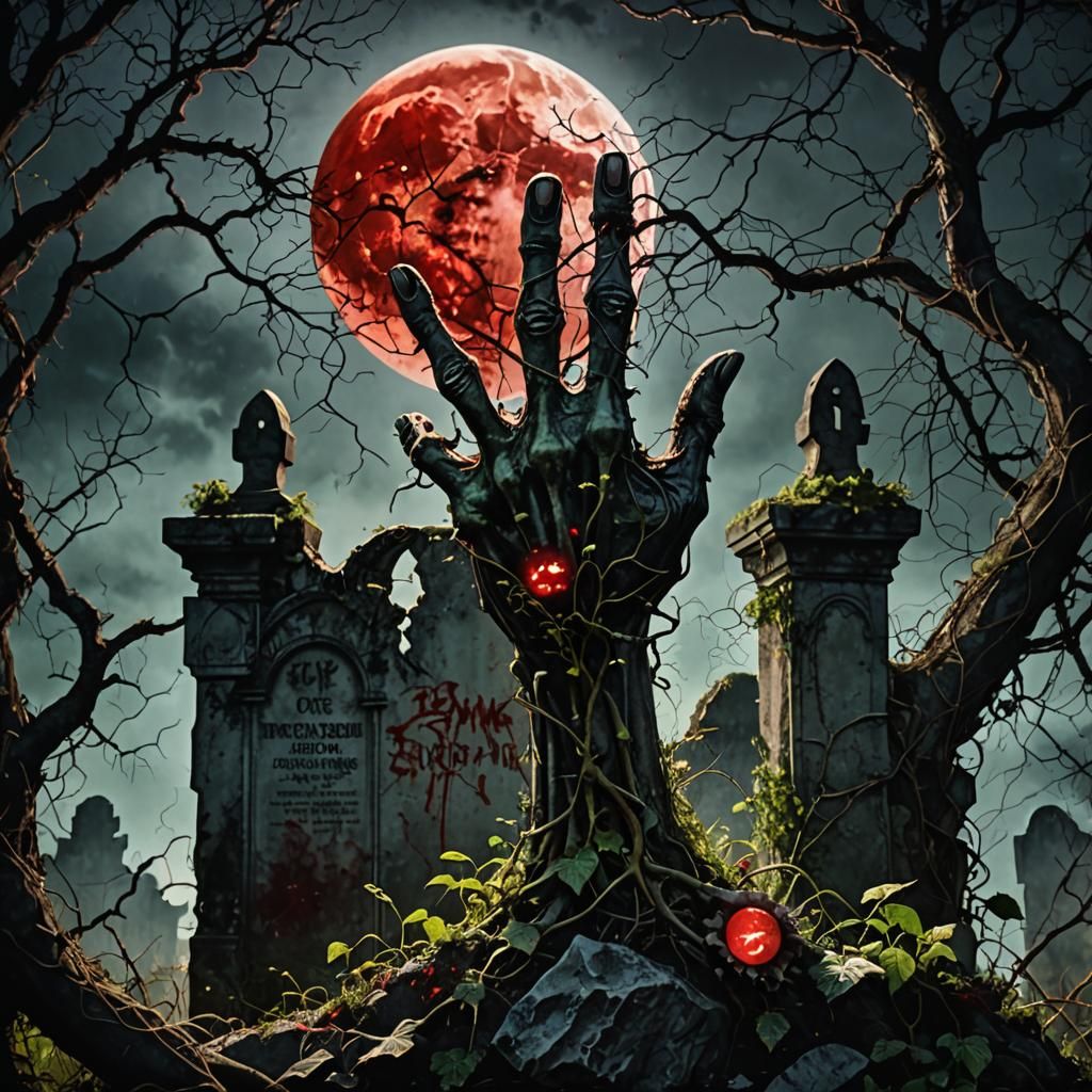 Zombie Hand Rises: Horror Movie Poster Art