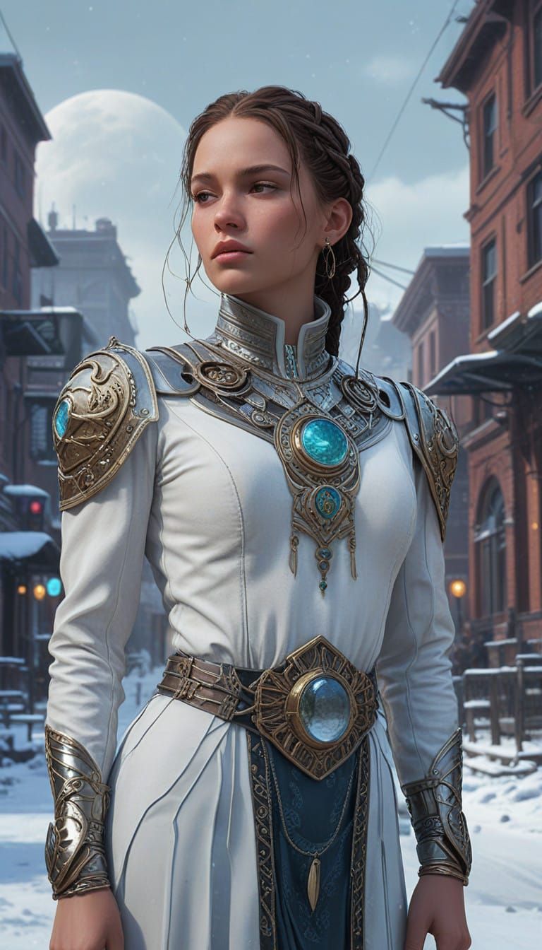 Regal Adventurer Contemplates Crystal Orb Amidst Neverwinter...