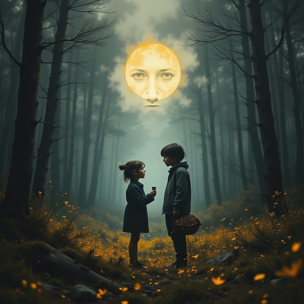 Surreal Forest Meeting of Self in Digital Art