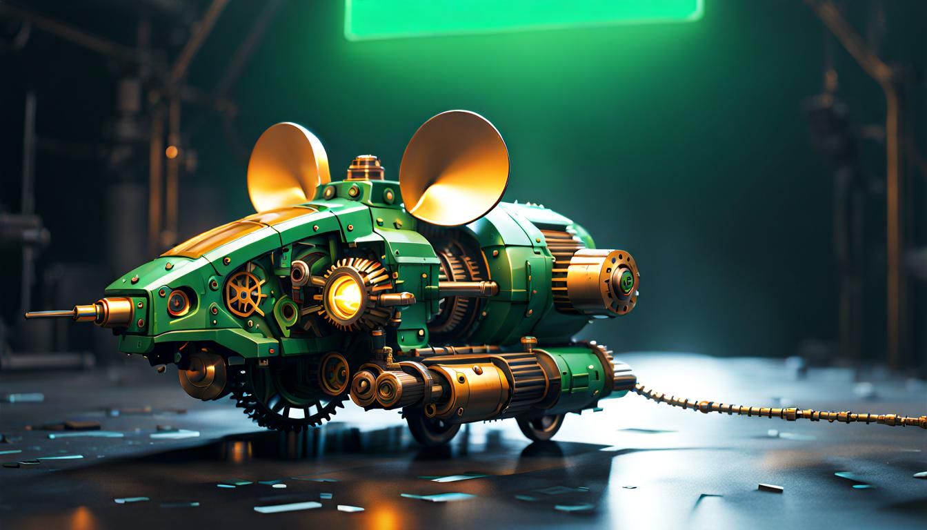 Steampunk Mouse with Intricate Mech Details
