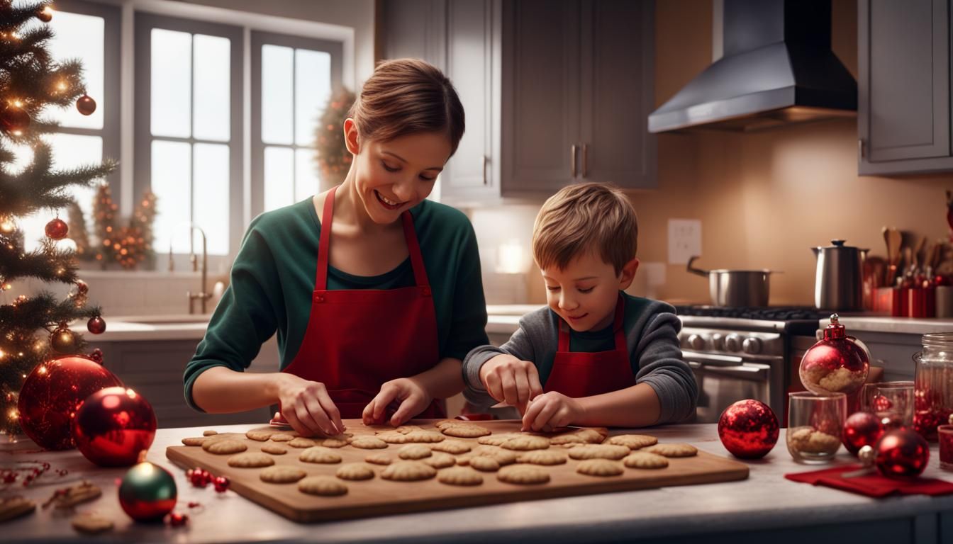 Christmas Baking: Mother and Son Art