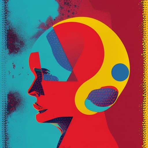 Poisoned Brain: Pop Art Screen Print in 8K