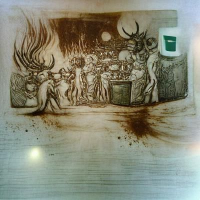 Starbucks Coffee Shop in Hell: Etching