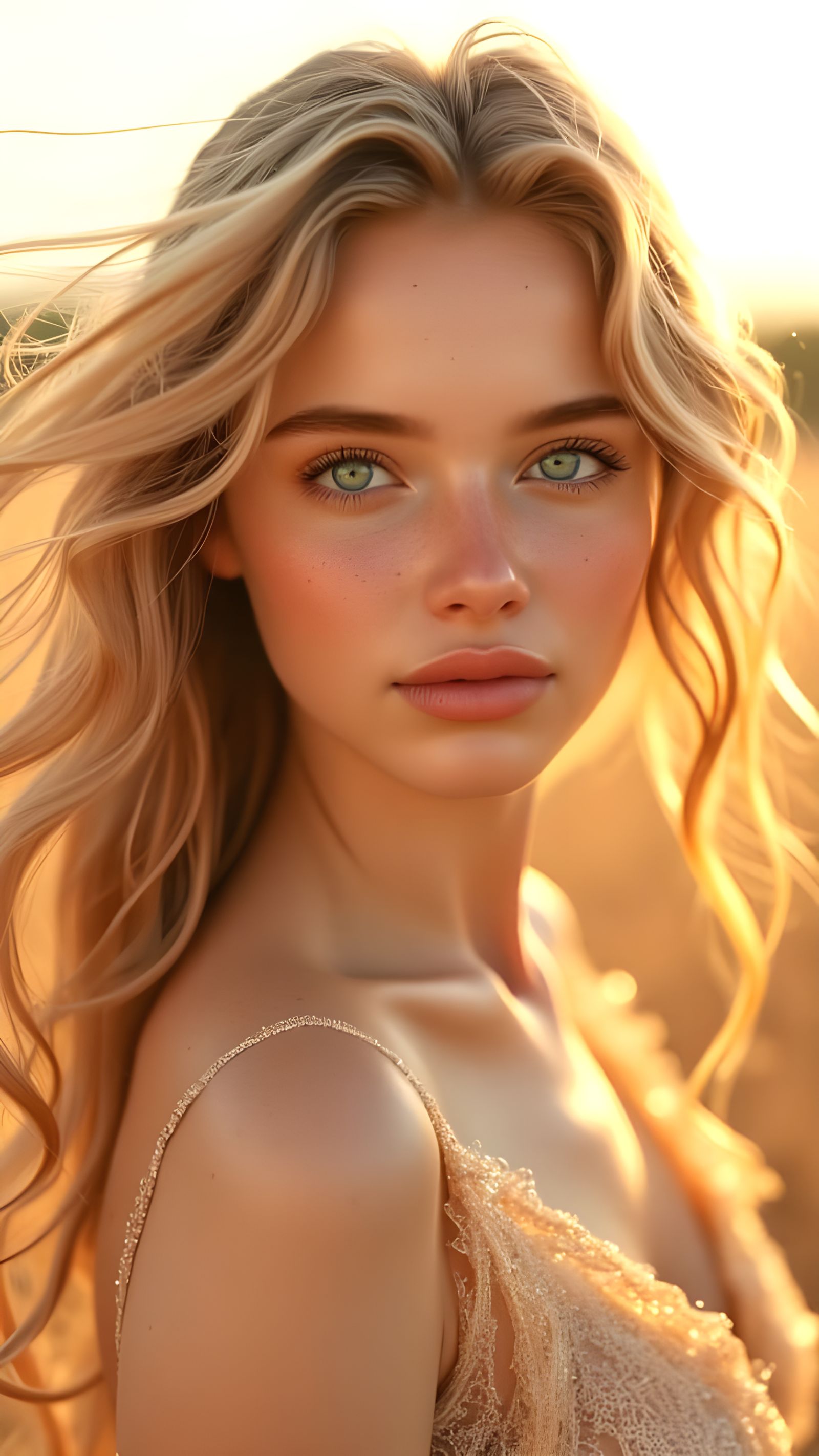 Surreal Portrait of a Woman in Soft Focus, Shining with Love...