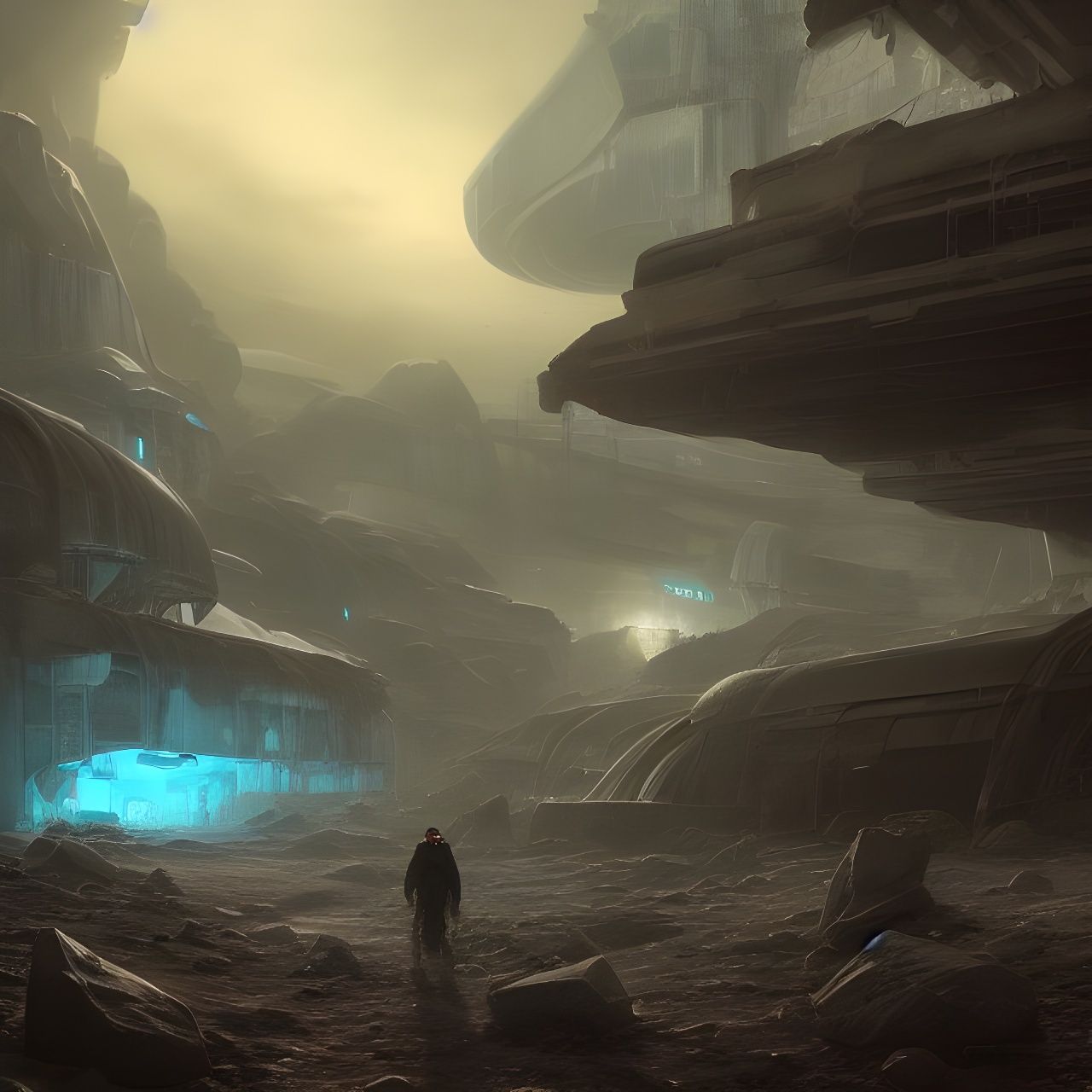 Post-Apocalyptic Ice Station on Distant Planet