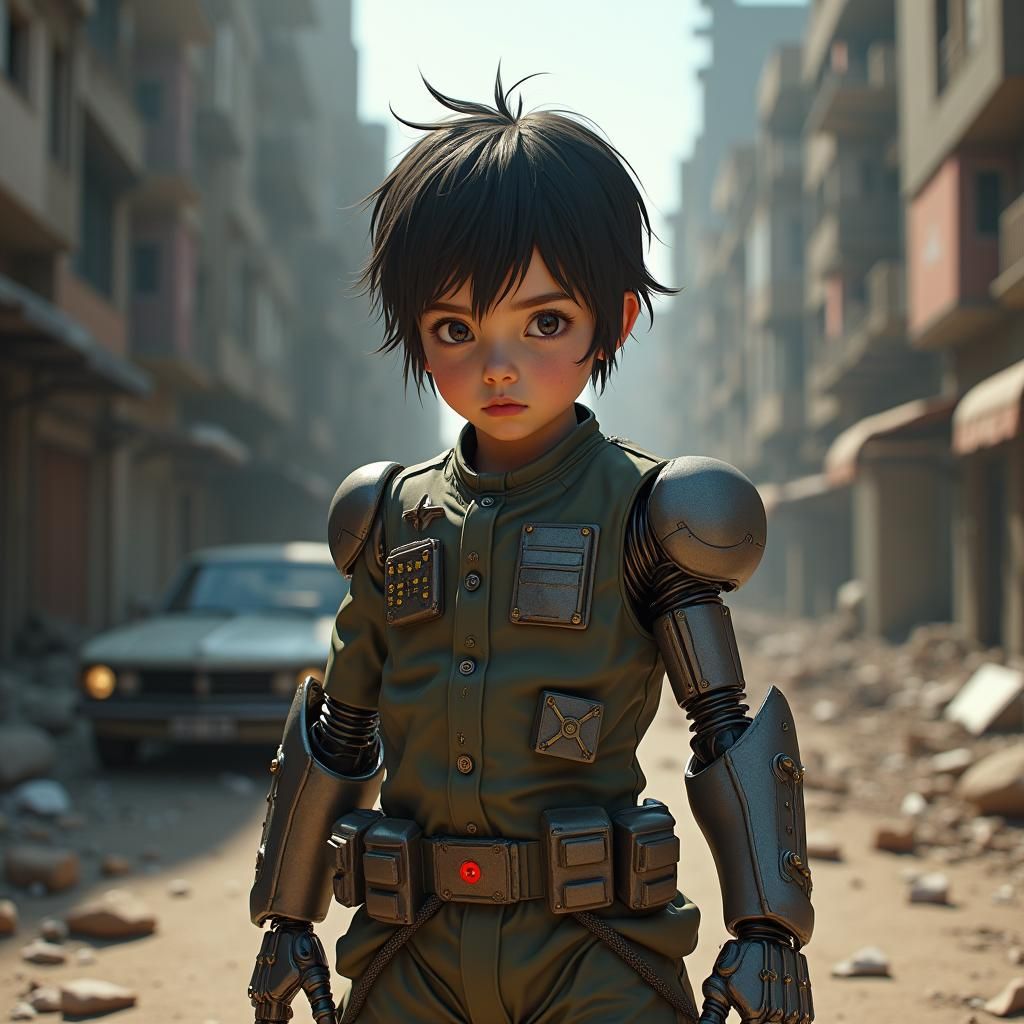 Child Soldier in Post-Apocalyptic Johannesburg: Anime-Inspir...