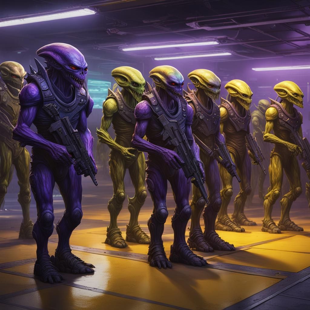Aliens at the DMV: Dark Fantasy Concept Art