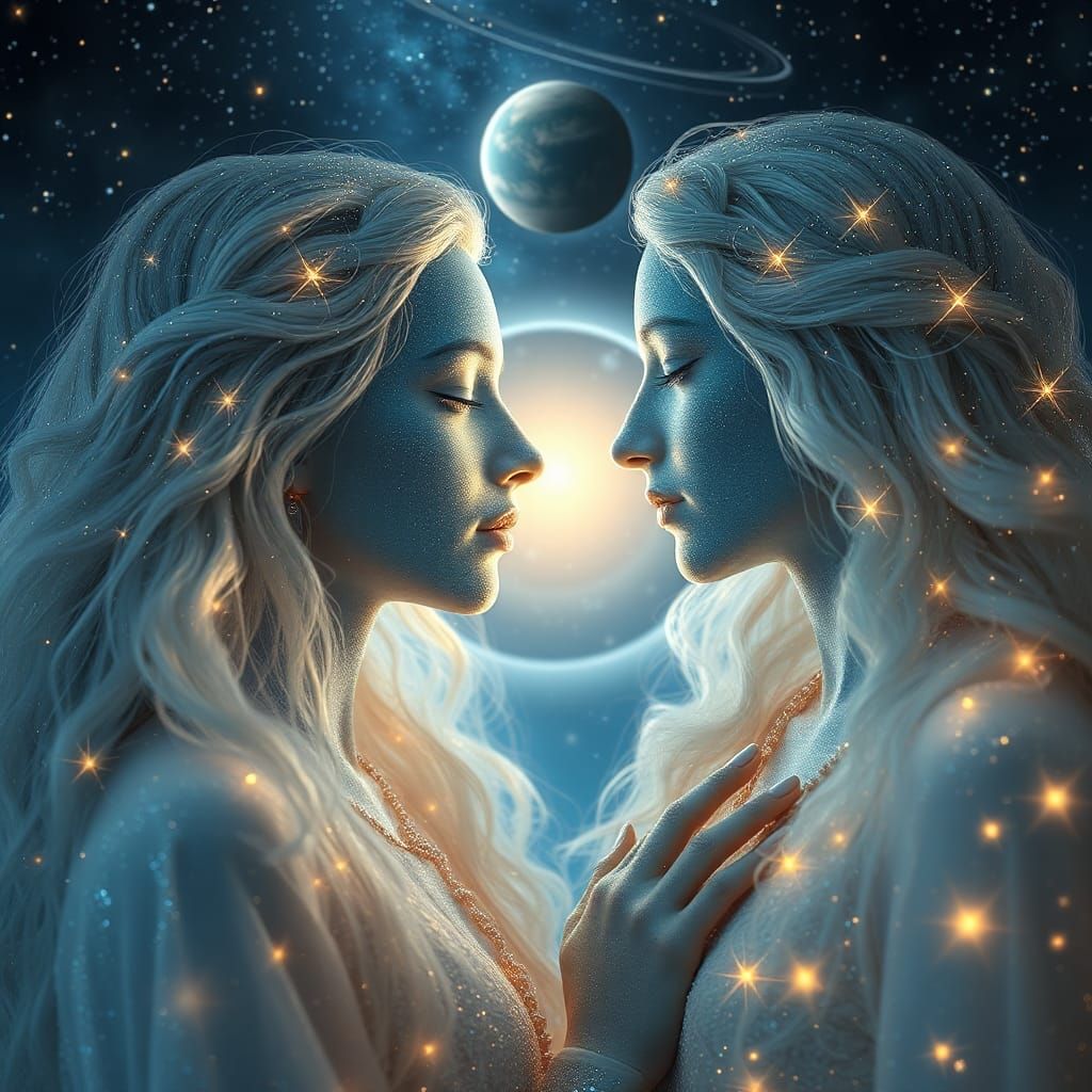 Ethereal Starseeds Teaching Peace in a Golden Cosmos