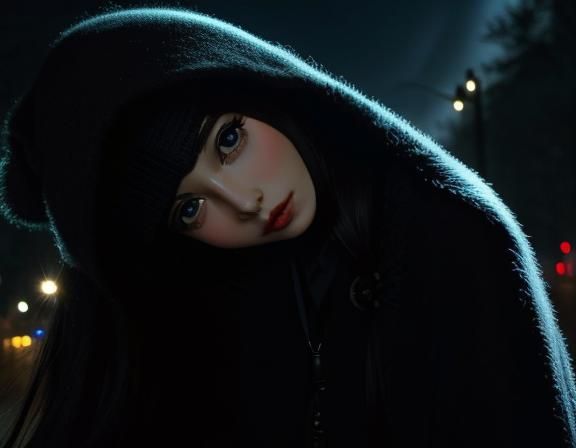 Dreamy Portrait: Woman with Eyes Shut