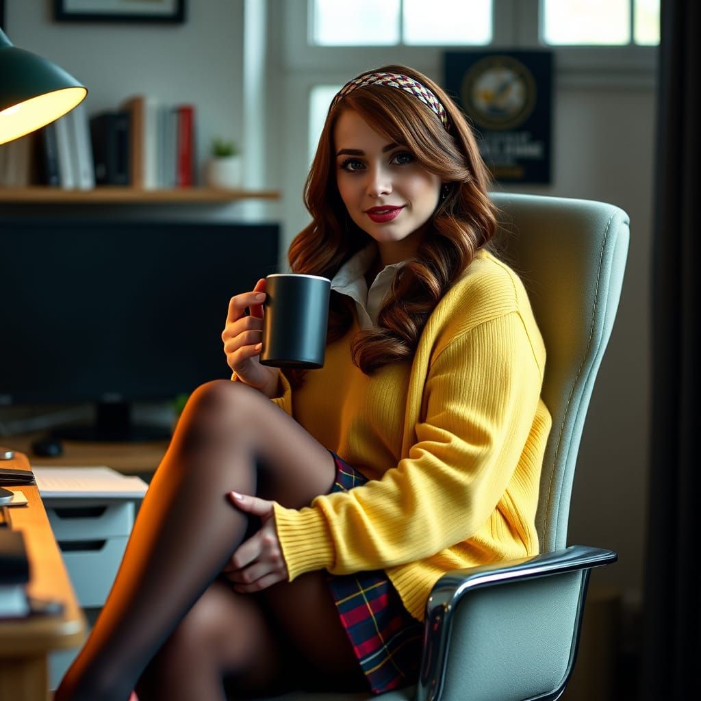 Stunning Woman in Cinematic Film Still