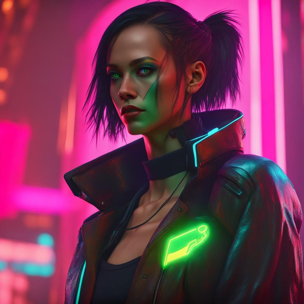 Cyberpunk Neon Cityscape Inspired by Blade Runner 2049
