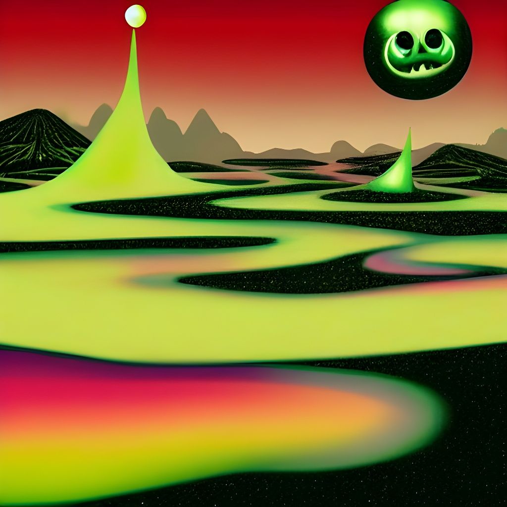 Vividly Colored Horror Landscape by Yuliy Abramovich Ganf