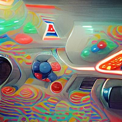 Psychedelic Arcade Games and Martini Gouache Painting