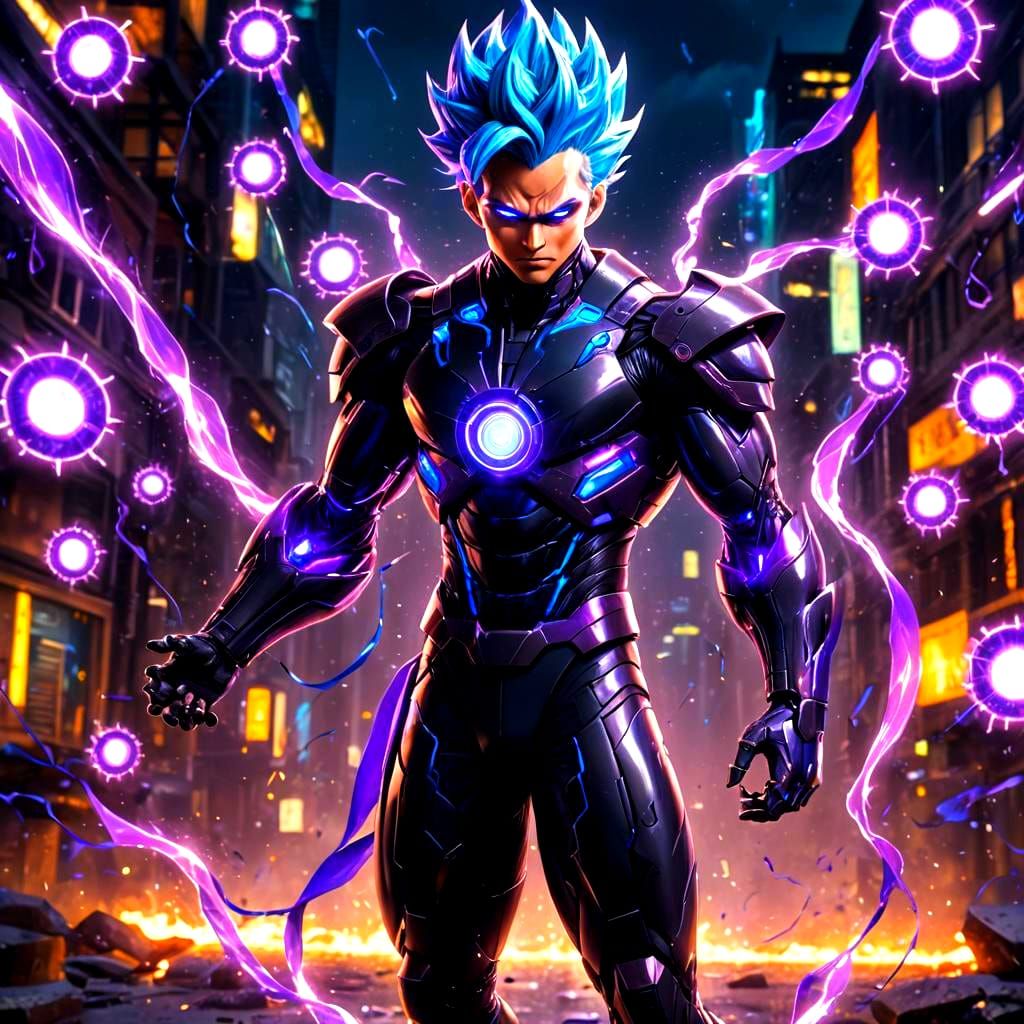 Cybernetic Superhero Super Saiyan Transformation