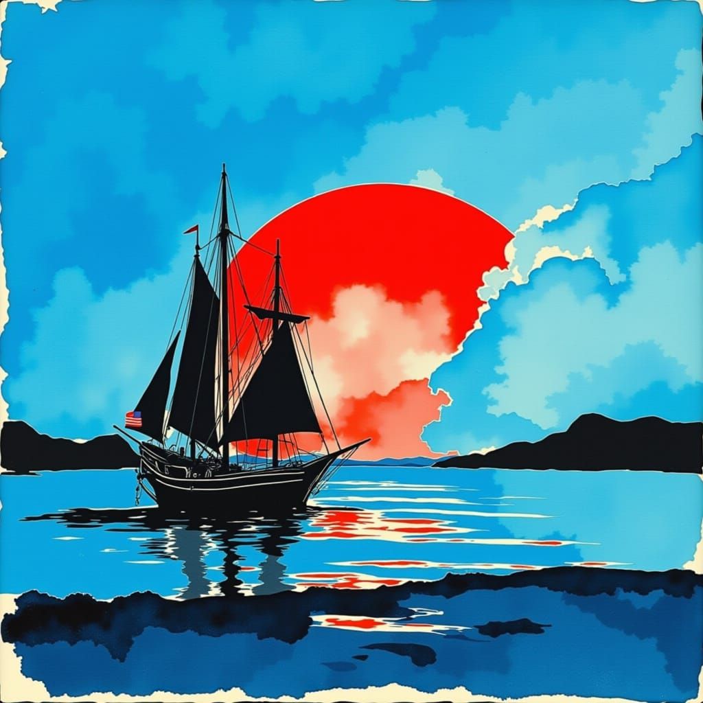 Malaysian Pirates Under a Red Sun