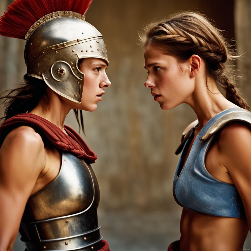 Gladiator Girls: Close-Up Professional Color Portrait