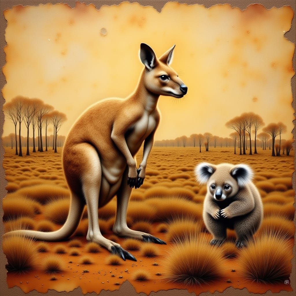 A Kangaroo, a Koala, and the Wombat didn't make it!