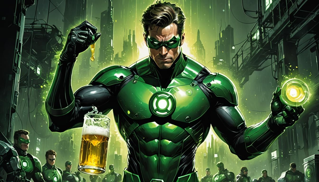 Grimdark Green Lantern's Experiment in Dark Fantasy Style