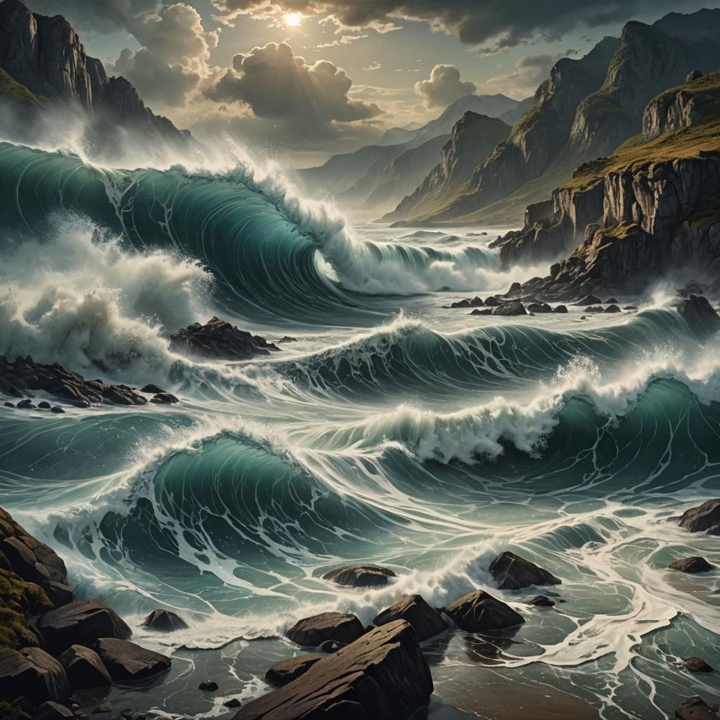 Fantastical Flowing Emptiness in Detailed Matte Painting