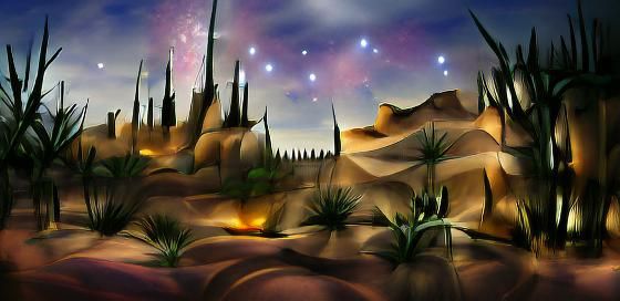 Majestic Desert Kingdom Digital Rendering