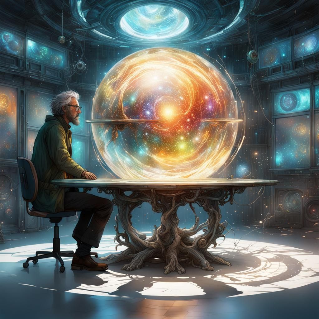 Mad Scientist and Stargate Experiment in Lab