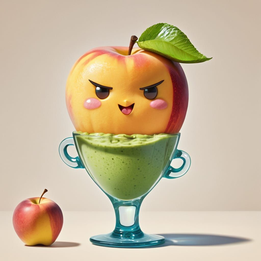 Sassy Peach Threatens Apple With Smoothie