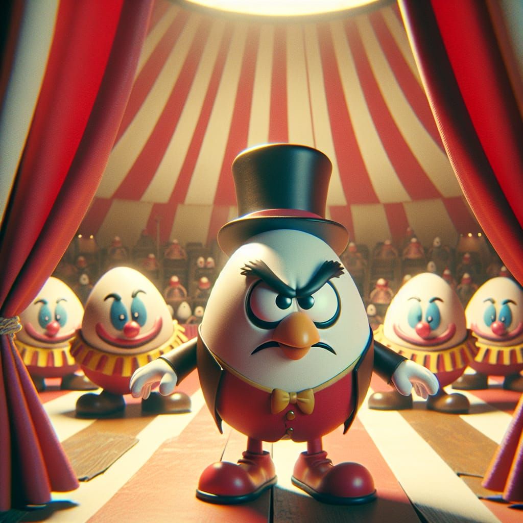 CGI Ringmaster Egg in Circus Tent