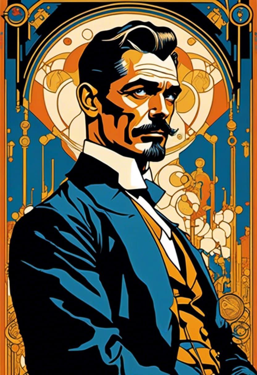 Clark Gable Pop Art Graphic Novel Illustration