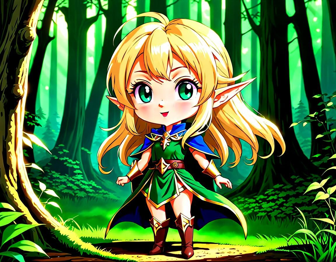 Charming Chibi Deedlit from Record of Lodoss War