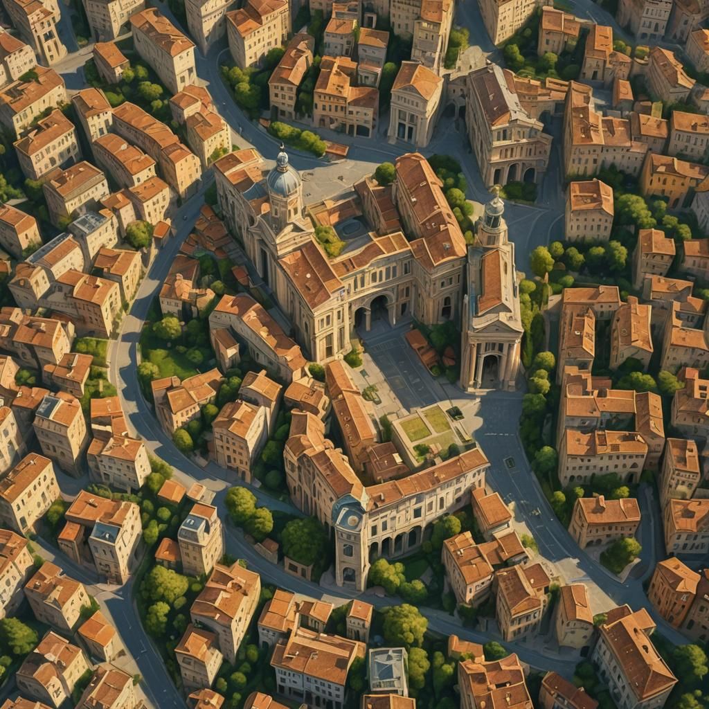 Majestic Baroque Cityscape of Ancient Rome