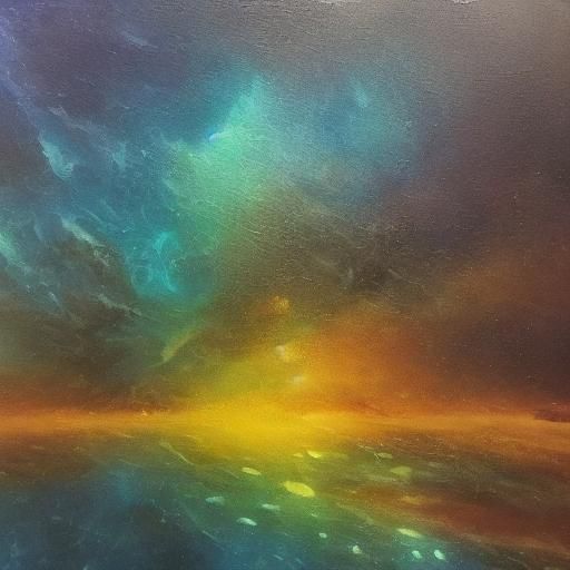 Surreal Blue Mist Swirls in Abstract Expressionism