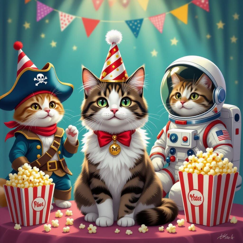 Whimsical Cat Costume Party Extravaganza