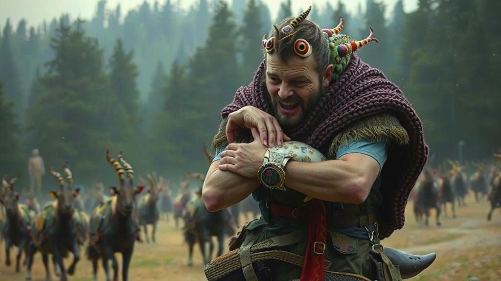 Angler Fish in Oil, Mosaic, and Chrome Art Style