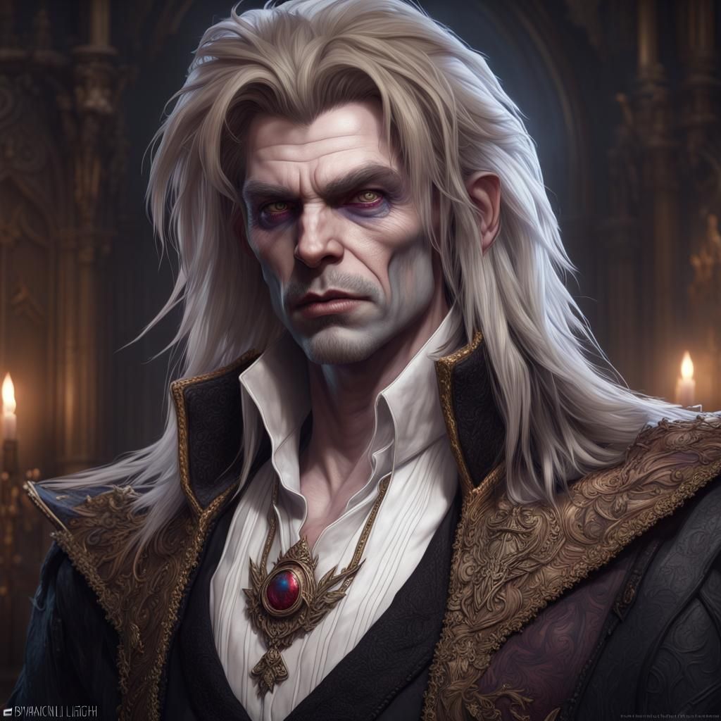 Gothic Goblin King Portrait in Hyperdetailed Style