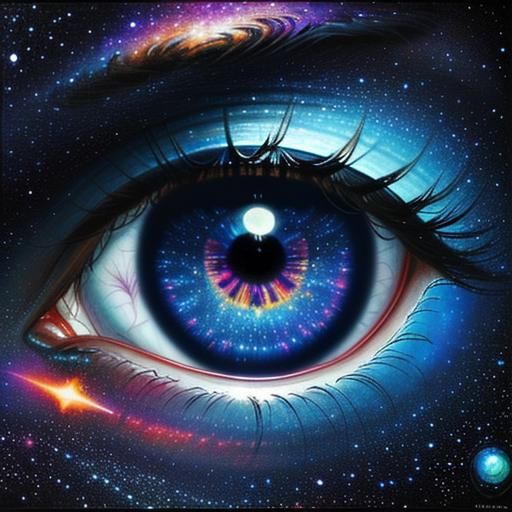 Enchanted Eye Reflecting Cosmic Nebula