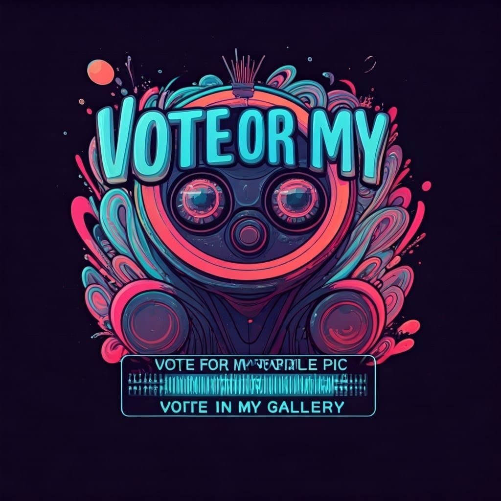 Vibrant Digital Art Profile Picture with Swirling Shapes and...