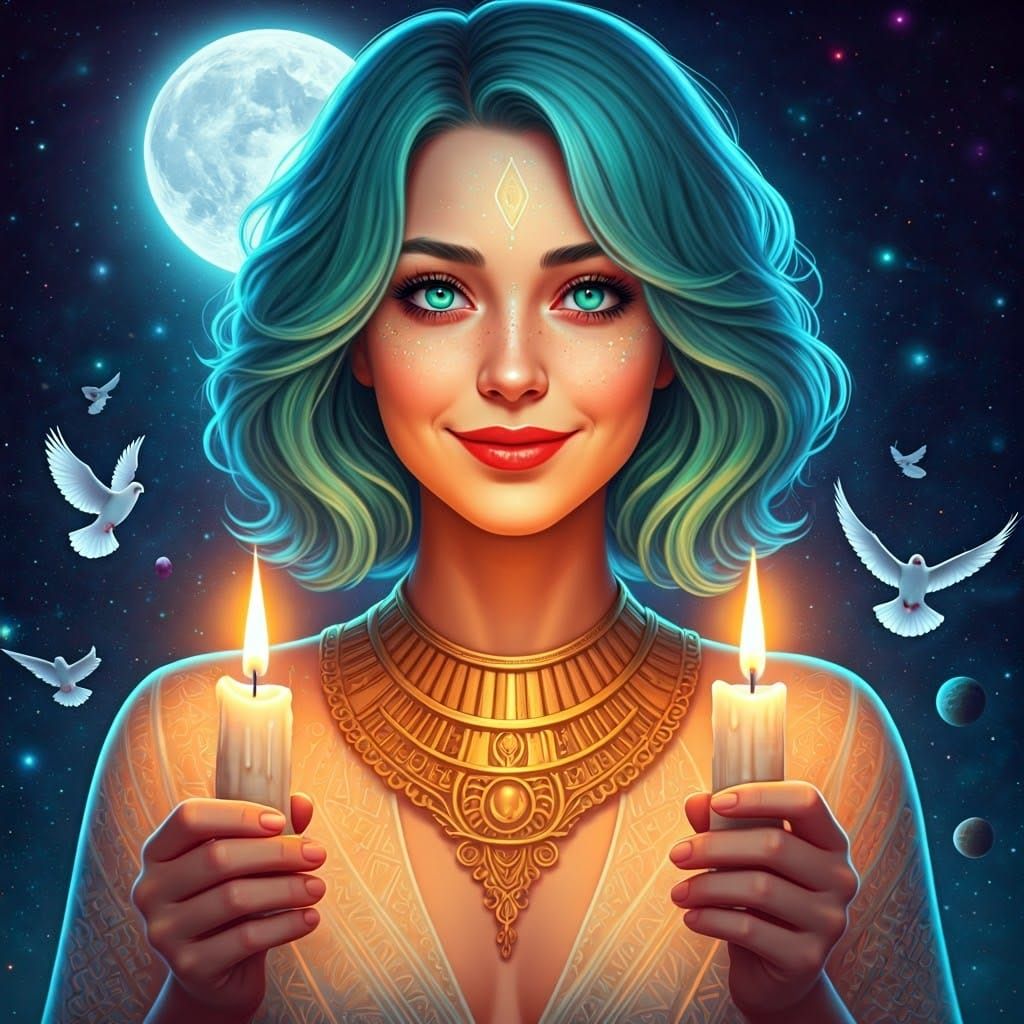 Glowing Goddess of the Cosmos