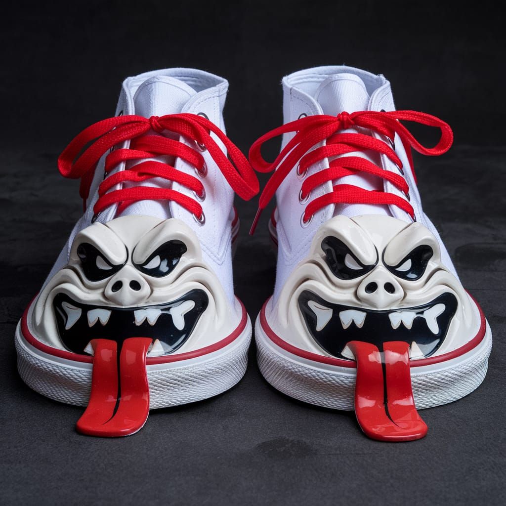 Shoes with Scary Face