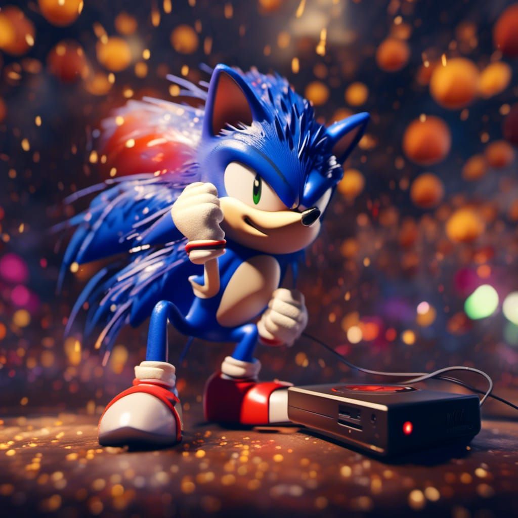 Sonic Mourns Dreamcast in Hyperrealistic Photo