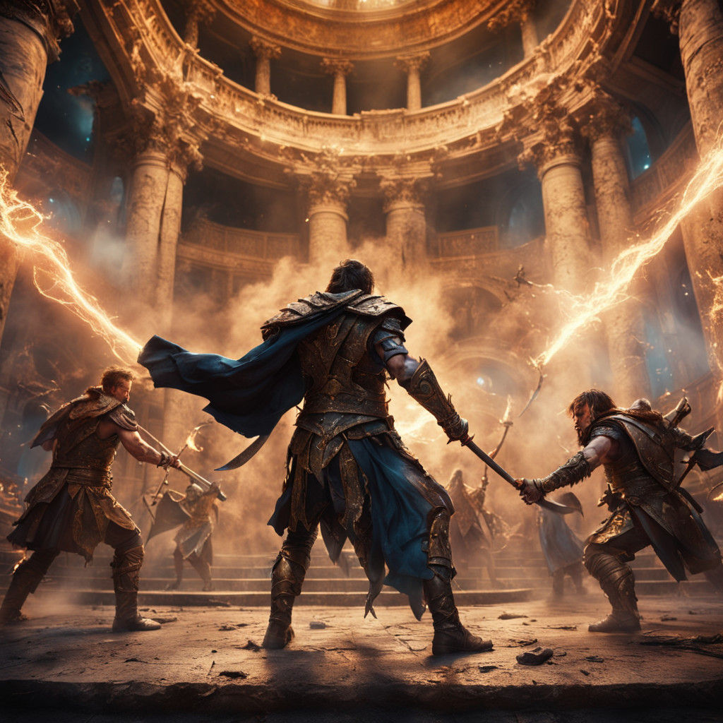 Sorcerers Clash in a Marble Arena of Epic Proportions