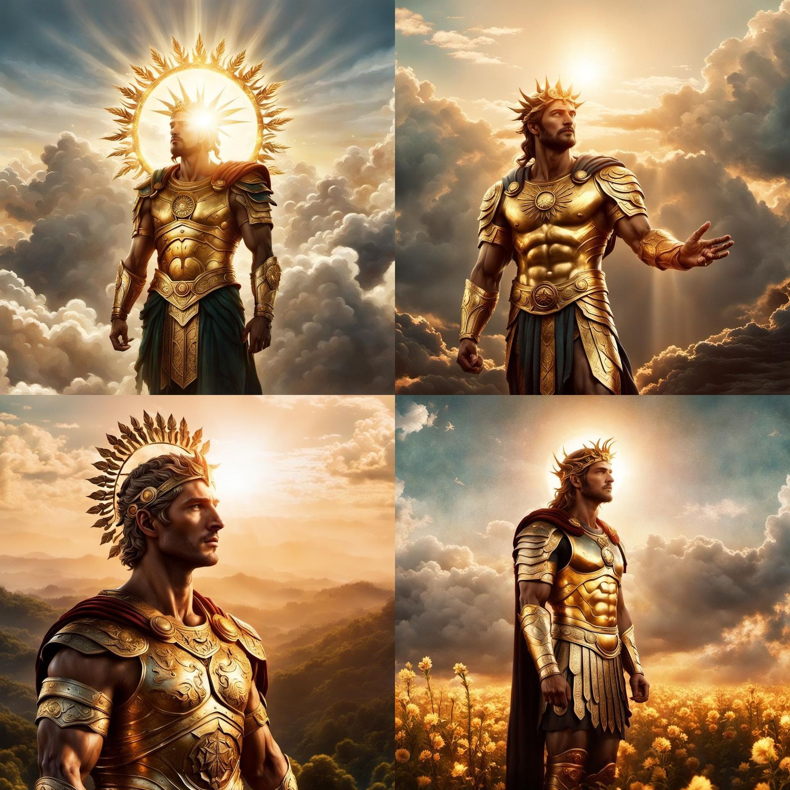 Apollo in Holy Sunshine: Epic Digital Painting