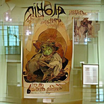 Goblin Portrait in Alphonse Mucha Style